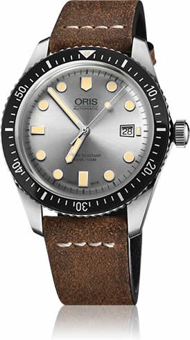 Buy Fashion ORIS DIVERS SIXTY FIVE SILVER DIAL ON STRAP watch 01-733-7720-4051-07-5-21-02